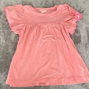 Crewcuts Pink Ruffle Sleeve Kids Tee